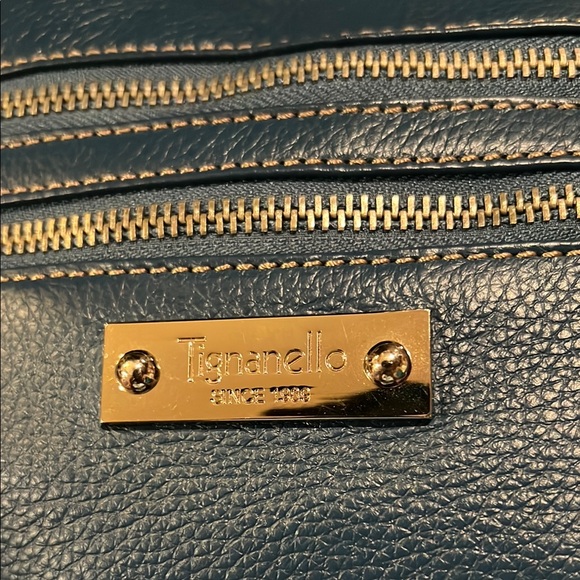 Blue Leather Crossbody Tignanello Bag - Picture 2 of 7